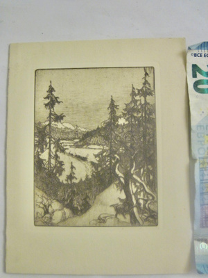 VANHA Postikortti Taittokortti Lappi Frans Nyberg 1934