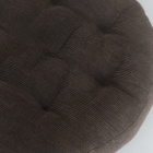 Pyöreä istuintyyny ruskea 37 cm sametti - pikkukuva 2