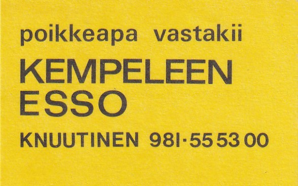 Kempele, Kempeleen  ESSO. Knuutinen  , 2/12