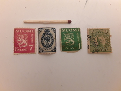 Vanha postimerkki x 4