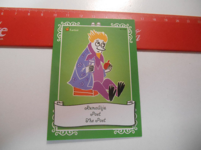 K10  FUNFAIR Muumi keräilykortti # 91 Runoilija Poet