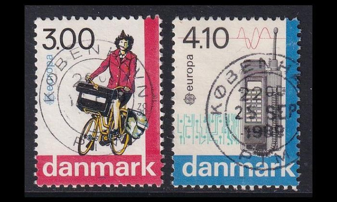 Tanska 921-2 o Europa liikenne ja viestintä (1988)