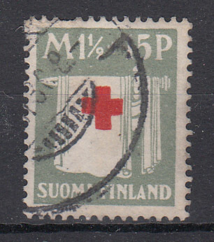1930 Punainen Risti pyöröleimattu