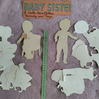 Paperinuket Baby Sisters 4 kpl 1940-luku - pikkukuva 5