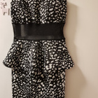 Italialainen musta-valkoinen Peplum Mekko - koko XS / S - pikkukuva 1
