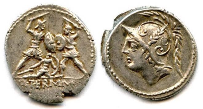 ANCIENT / ROME (I): REPUBLIC / Q. Minucius Thermus, AR Denar