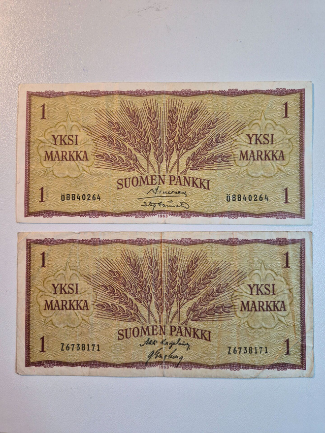 Suomi	1963	1 markka 2kpl (14363)