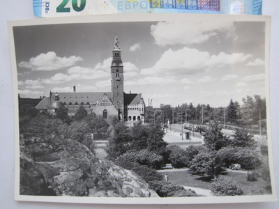 VANHA Valokuva Postikortin Malli Helsinki Raitiovaunu 1950-l