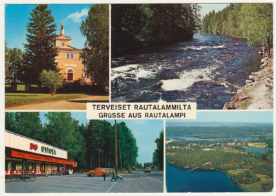 Rautalampi kirkko ja maisemia 1975