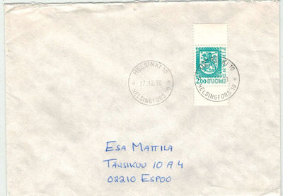 1990 2mk AV 15 vihosta kirje