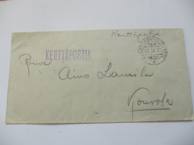 1937 Kenttäpostiharjoituksen kuori