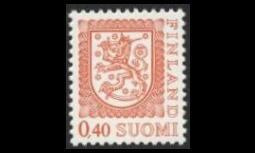 759IIBx ** Leijonamalli 0,40 mk typ II, B-ham, x-pap (1975)