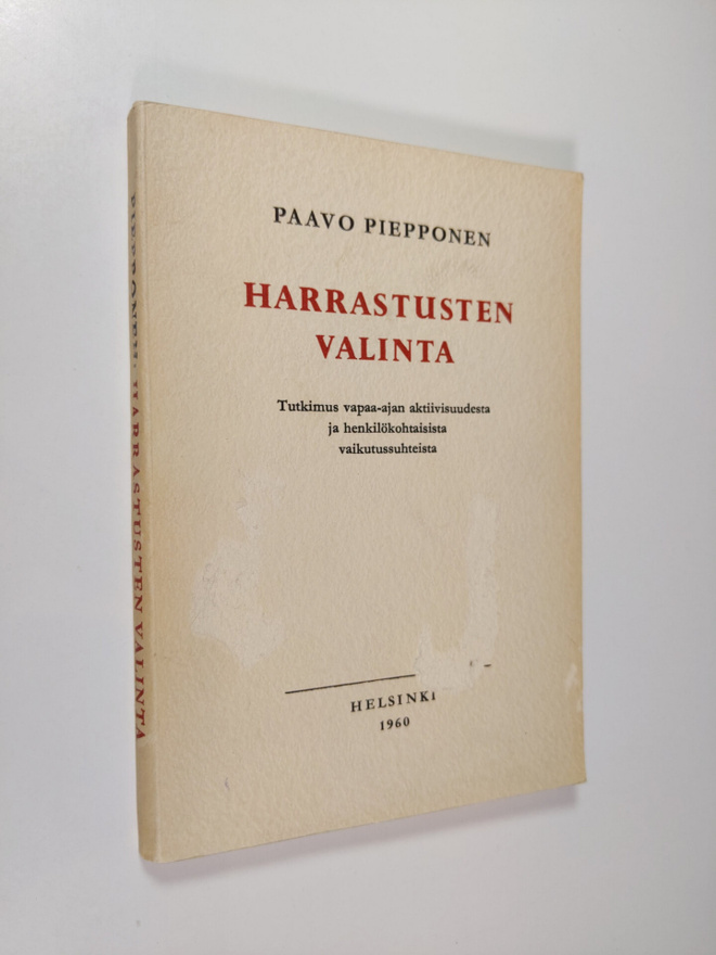 Paavo Piepponen : Harrastusten valinta : tutkimus vapaa-a...