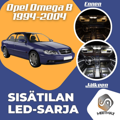 Opel Omega B Sisätilan LED-sarja 15-osainen