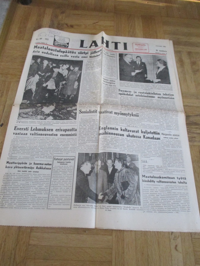 LAHTI LEHTI 289 / 1955 ( sanomalehti )