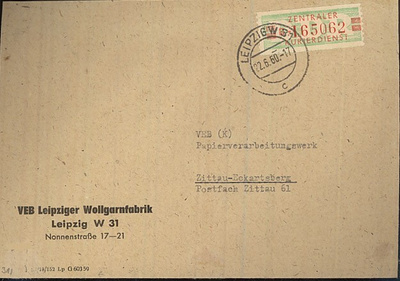 DDR Dienst B Mi 27 kirje