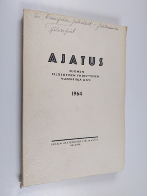 Ajatus 26 : Suomen filosofisen yhdistyksen vuosikirja 1964