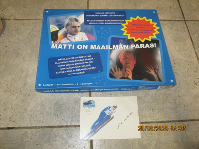 Avaamaton Olympia-peli + Matti Nykänen -postikortti (UUSI)