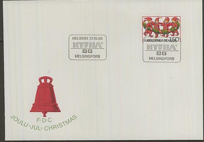 1986 1,60 mk joulumerkki FDC