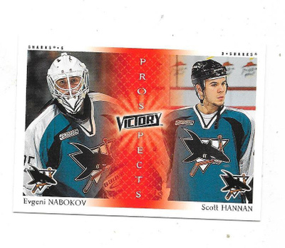 1999-00 UD Victory Prospects #278 Evgeny Nabokov & Hannan RC