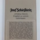 Josef Schleifstein : Johdatus Marxin, Engelsin ja Leninin... - pikkukuva 2