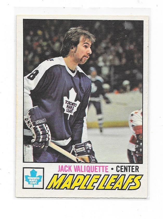 1977-78 OPC #64 Jack Valiquette , Toronto Maple Leafs