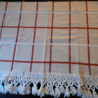puuvilla verhokappa makramee reunus 65x156cm - pikkukuva 2