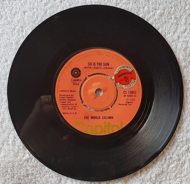 The World Column  – So Is The Sun 7" CLEETHORPES TARRA!