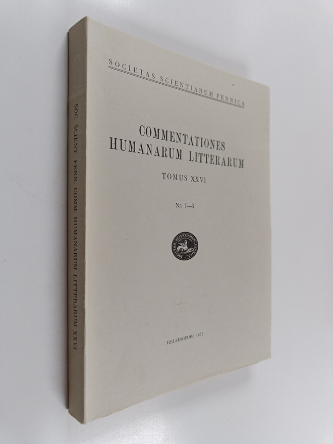 Irma Rantavaara ym. : Commentationes humanarum litterarum...