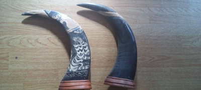 horn sculptures