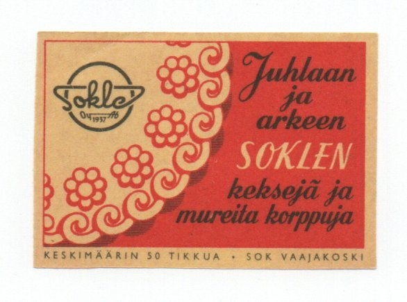 SOK Vaajakoski Juhlaan ja arkeen SOKLEN Etiketti.