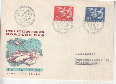 FDC 1956 Pohjola