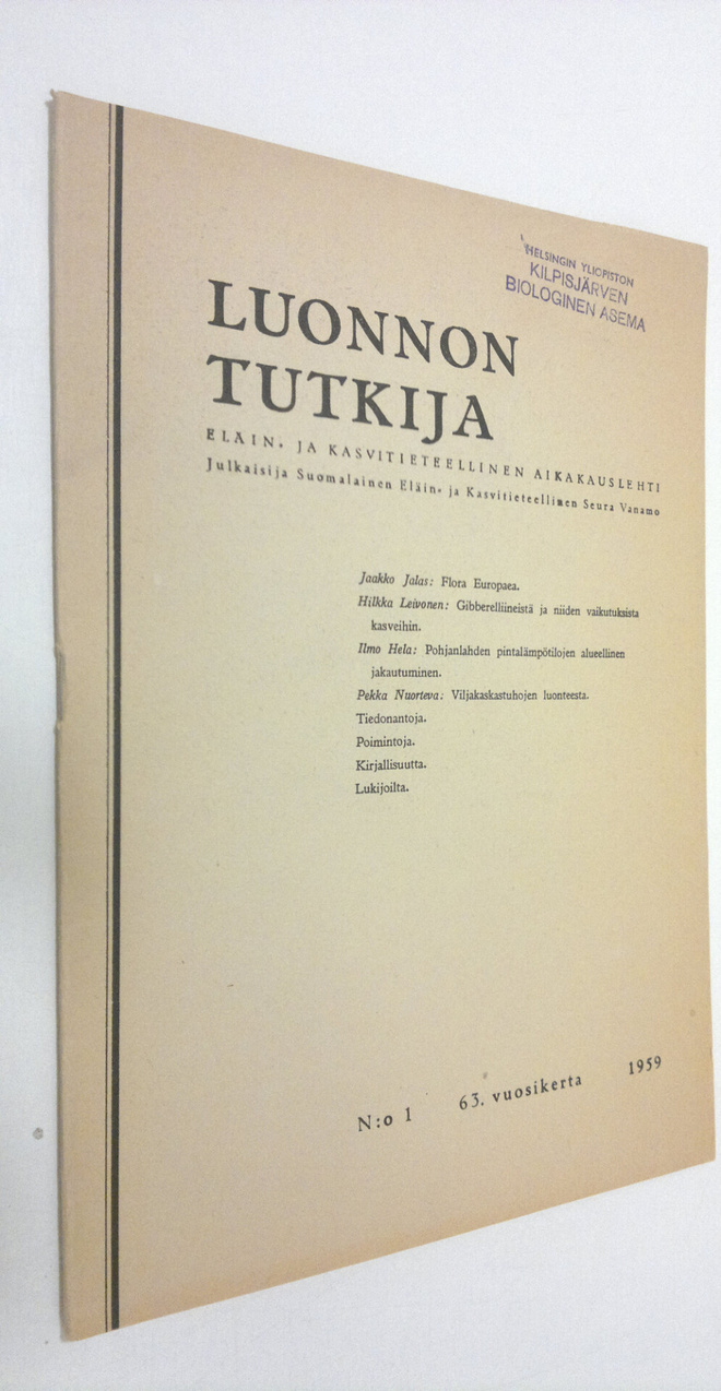 Luonnon tutkija n:o 1/1959