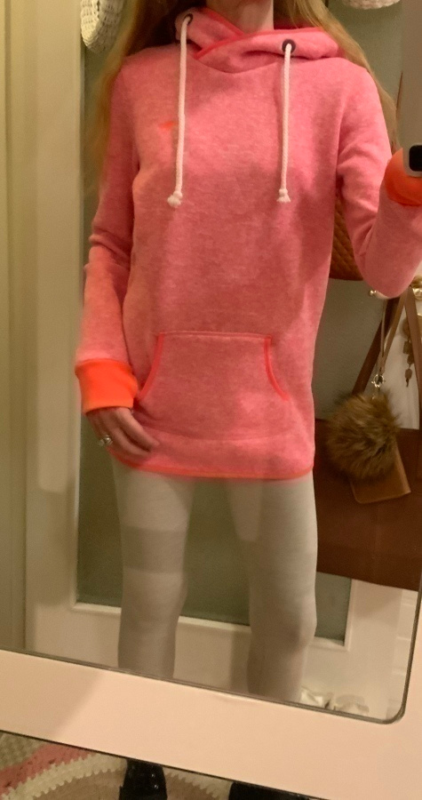 KANGAROOS nätti pinkki  neule fleece huppari 36/38
