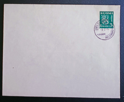 1948 FDC Leijona yleismerkki 3 mk