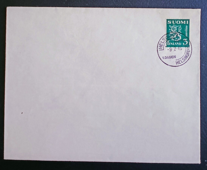 1948 FDC Leijona yleismerkki 3 mk