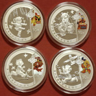 4 x 1 oz 999 hopeaa, Kiina Beijing Olympics. - pikkukuva 1