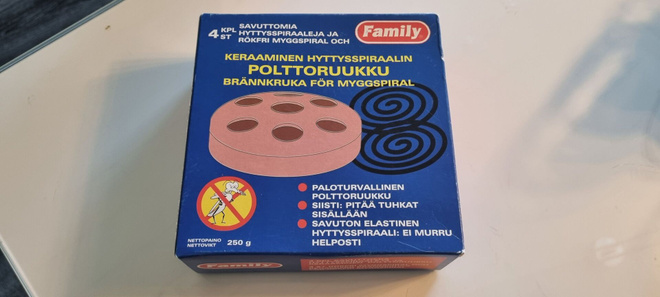 UUSI Keraaminen hyttysspiraalin polttoruukku