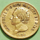 Sardinia 20 Lira 1826 kulta raha, harvinainen, keräilyyn. - pikkukuva 1