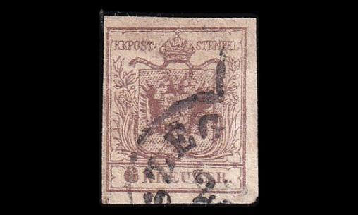 Itävalta 4_Y o Vaakuna 6 Kr SZEGEDIN (1850)
