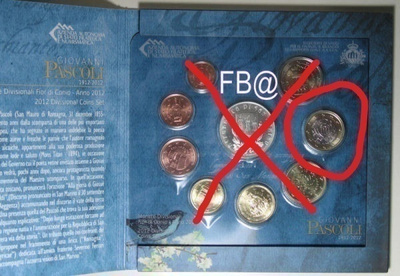 2012 SAN MARINO 1 euro suoraan BU setistä