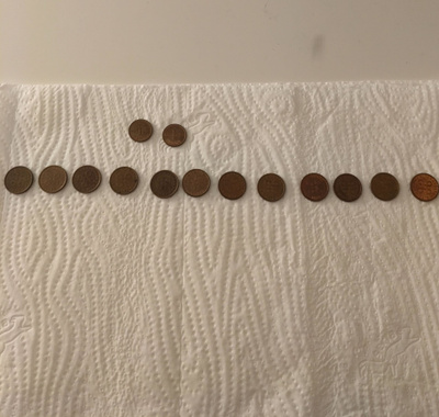 5 penniä-kokoelma+ 2 kpl 1 pennisiä