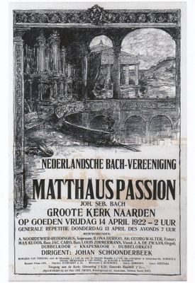 Vanha mainos Matteus-passio (postikortti)