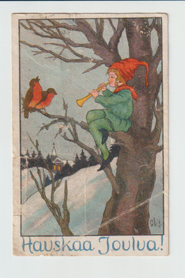 JOULUKORTTI, vanha, 1920-luku,