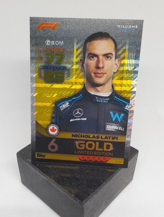 Nicholas Latifi, Limited Edition Gold - F1 Turbo Attax 2022