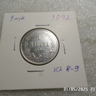 1 mk   1892  hopeaa  vähän kulunut  kl 8-9 - pikkukuva 5