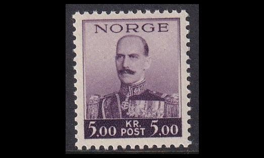 Norja 194 ** Haakon VII 5.00 kr (1937)