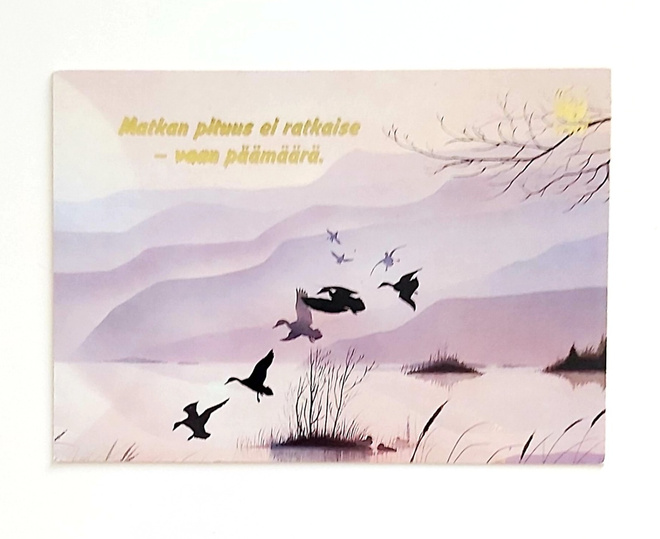 "Matkan pituus ei ratkaise..."-KULKEMATON POSTIKORTTI