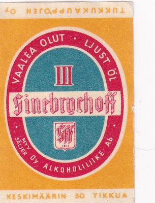 Sinebrychoff , Vaalea olut     b504