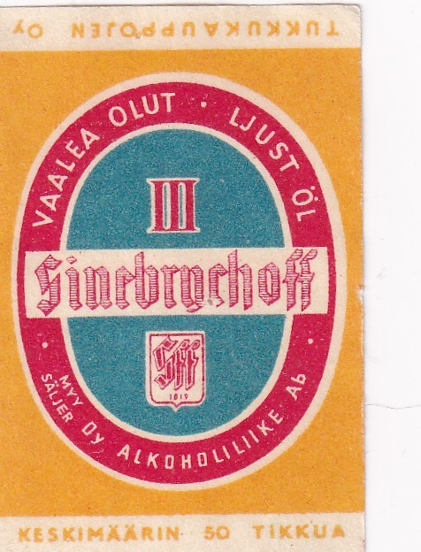 Sinebrychoff , Vaalea olut     b504